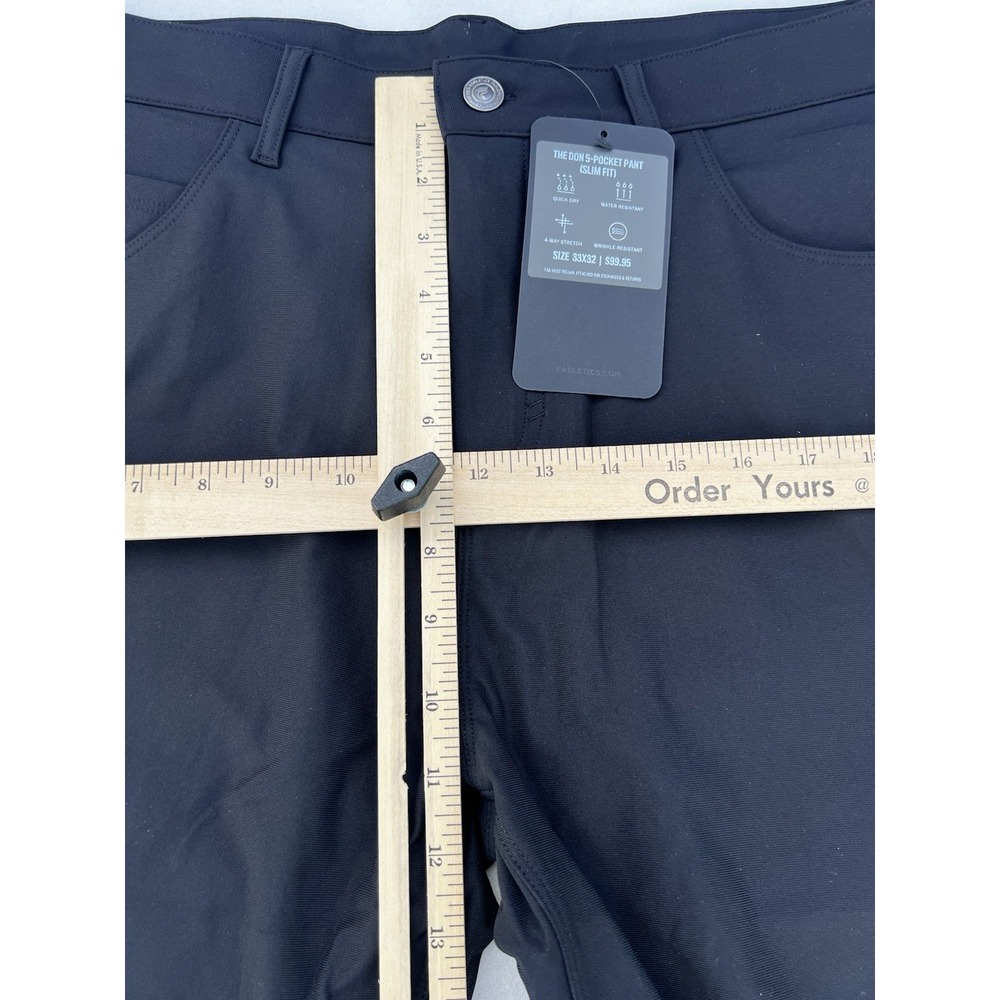 Fabletics Men's The Don 5-pocket Slim fit Pant Size 33 X 32 Black - Picture 5 of 9